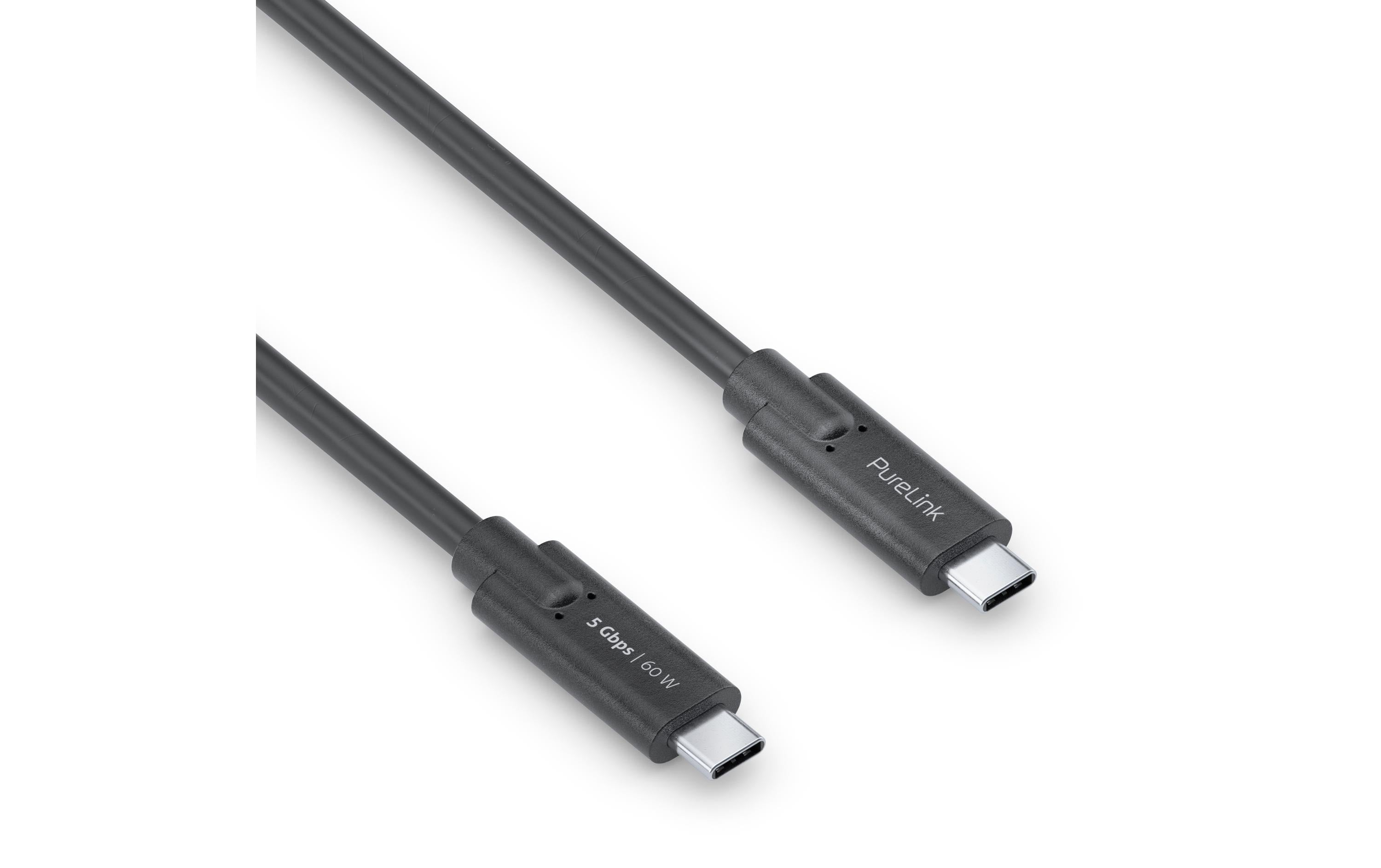 PureLink USB3.1 Gen1 USB-C-C, 2.0m, Schwarz 5Gbps, 3A, DP Alt Mode, iSeries