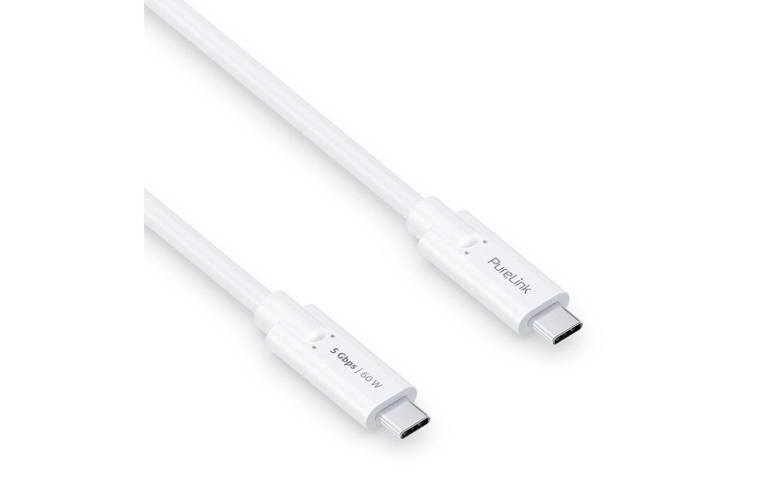 PureLink USB3.1 Gen1 USB-C-C, 1.5m, Weiss 5Gbps, 3A, DP Alt Mode, iSeries