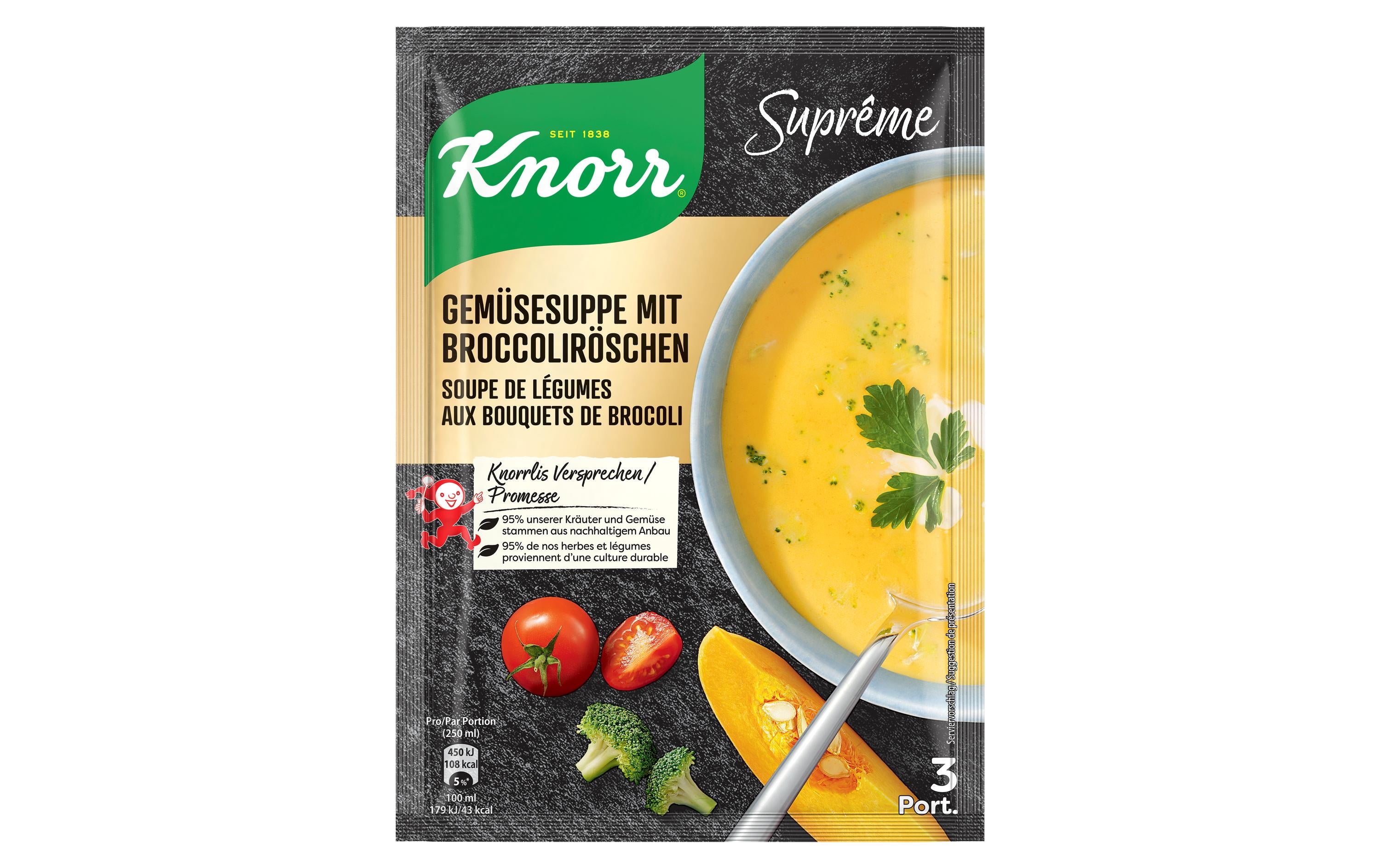 KNORR Gemüsesuppe mit Broccoli Beutel 3 Portionen