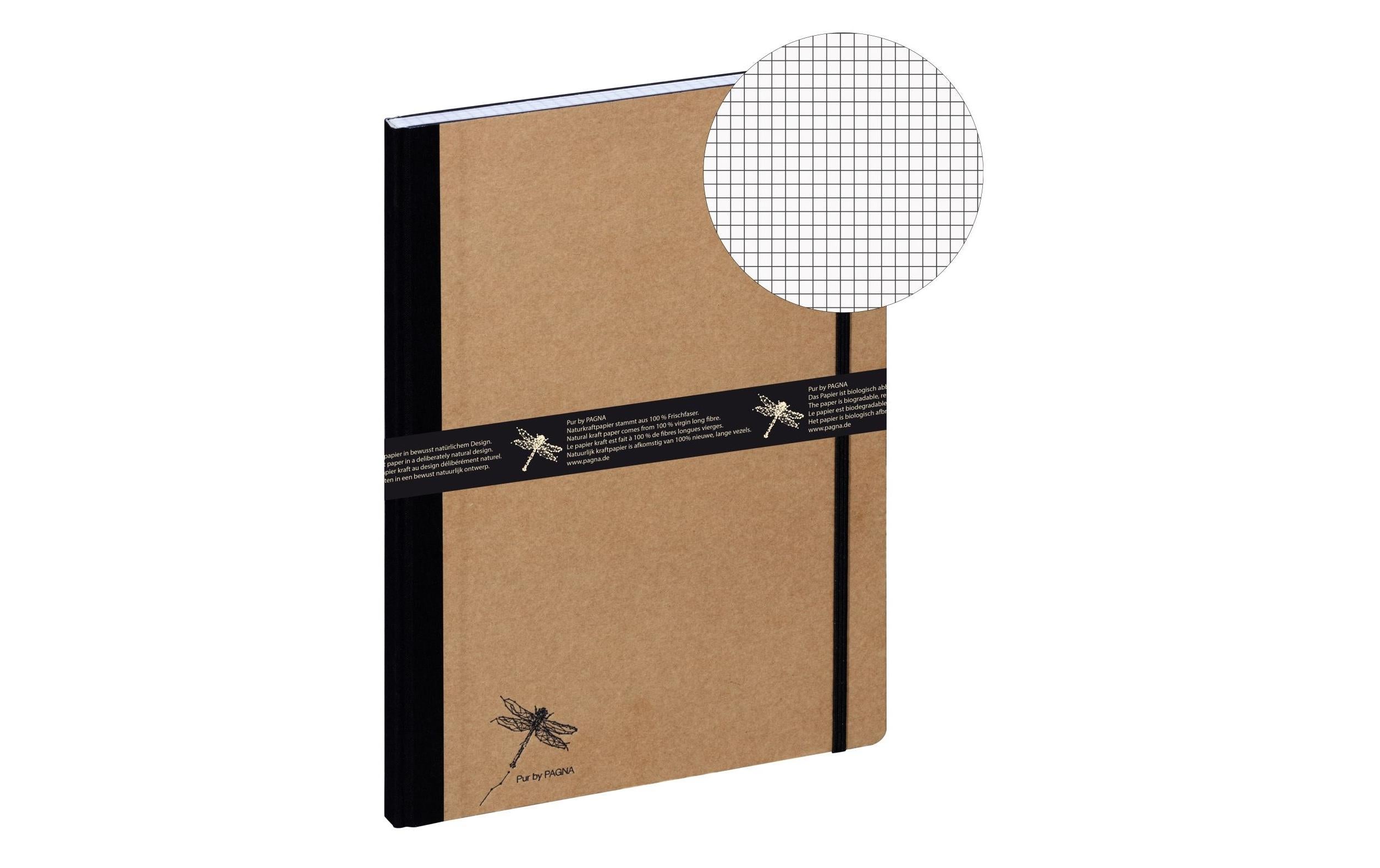 Pagna Notizbuch A4 Pur Recycelbarer Kraftpapiereinband, 192 Seiten