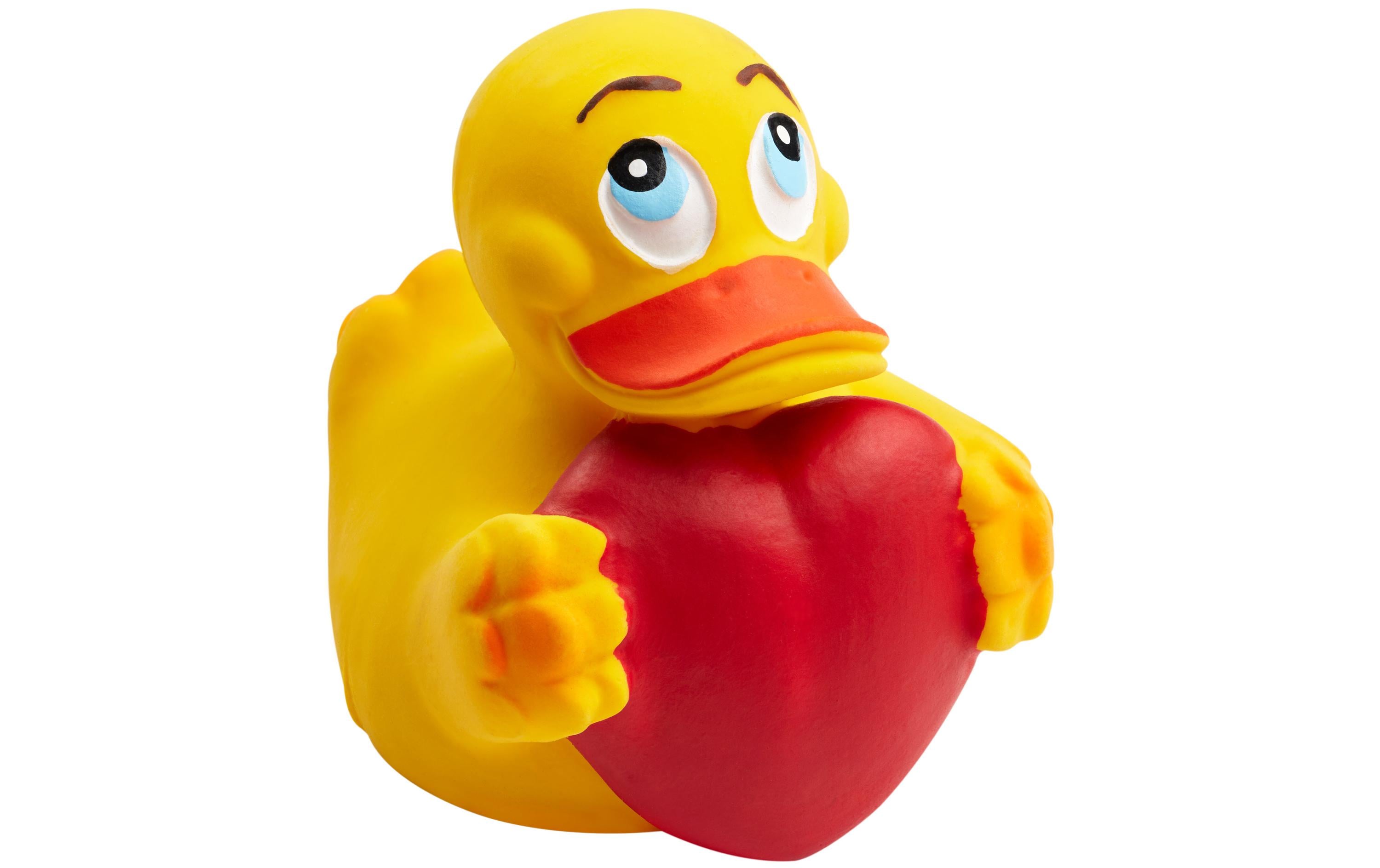 Lanco Badeente mit Herz Kautschuk, Gelb, 9 x 8 x 7.5 cm