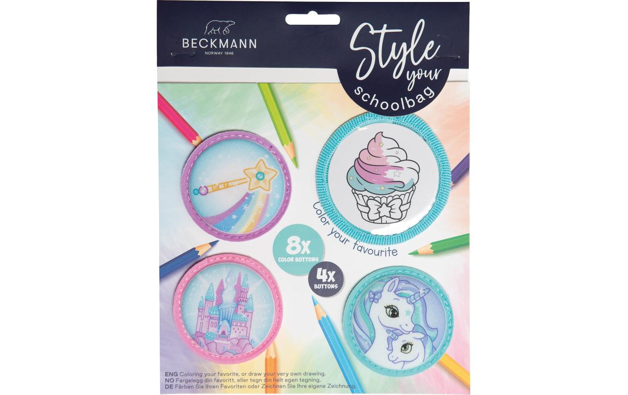 Beckmann Kletties Mint 4 Stück, für Schulrucksäcke mit Klett