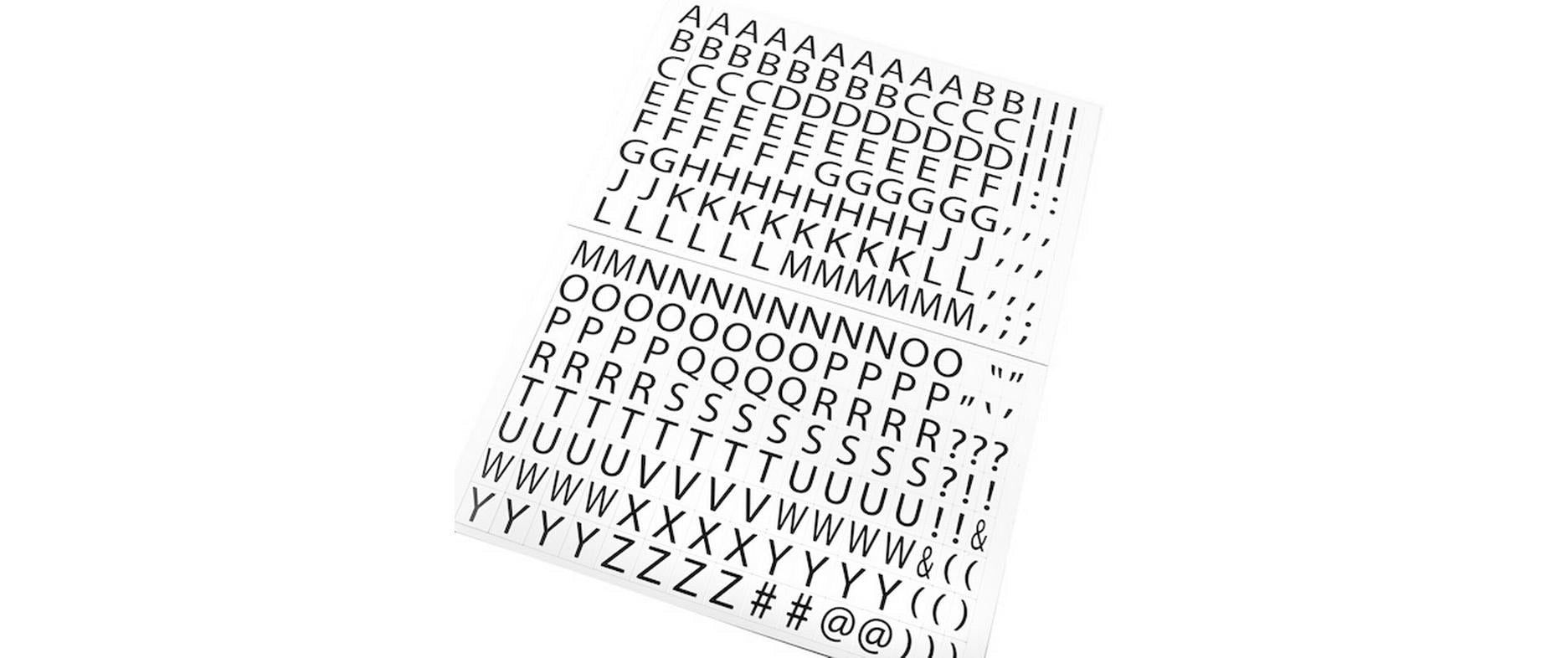 Supermagnete Buchstaben magnetisch 120 Zeichen pro A4 Bogen