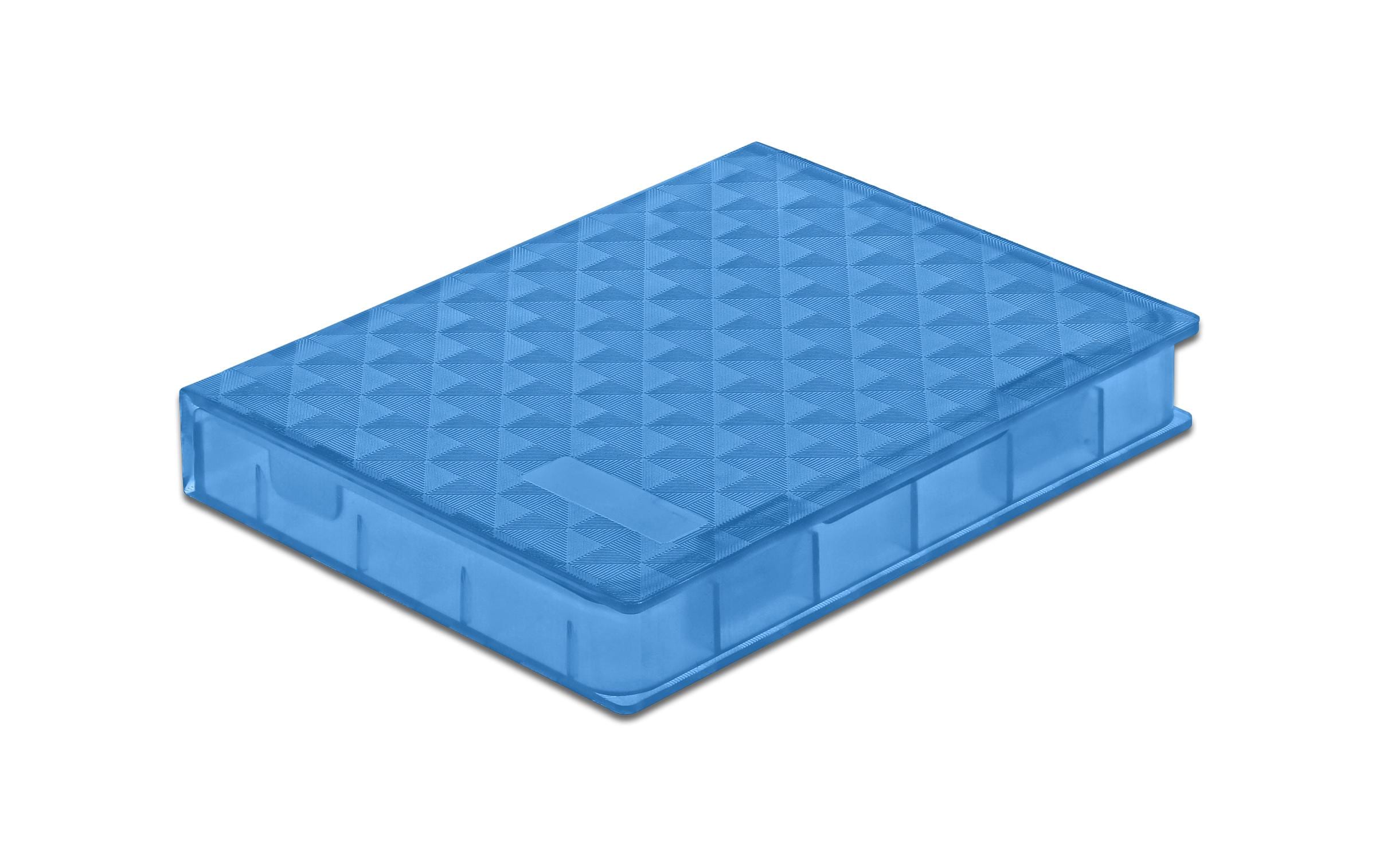 Delock Schutzbox für 2.5" HDD/SSD Anschluss für SATA, Farbe: Blau/Transparent