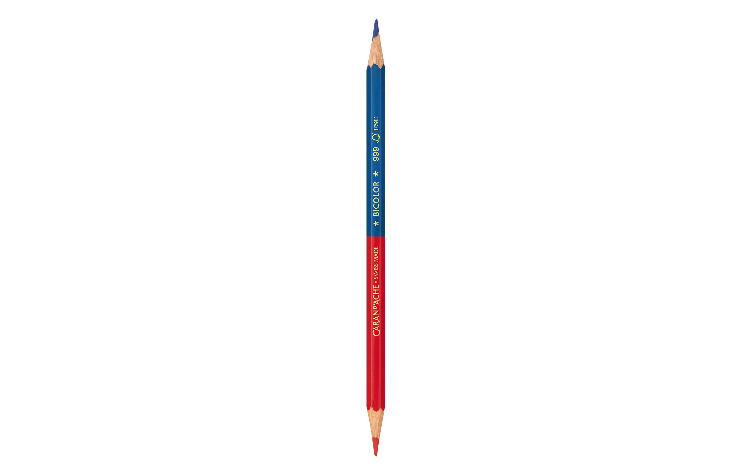Caran d'Ache Farbstift Prismalo Bicolor Blau/Rot, 1 Stück