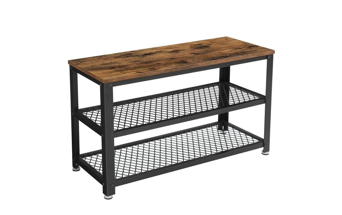 Vasagle Schuhgestell aus Holz und Metall 73 x 30 x 45 cm, Traglast 90 kg