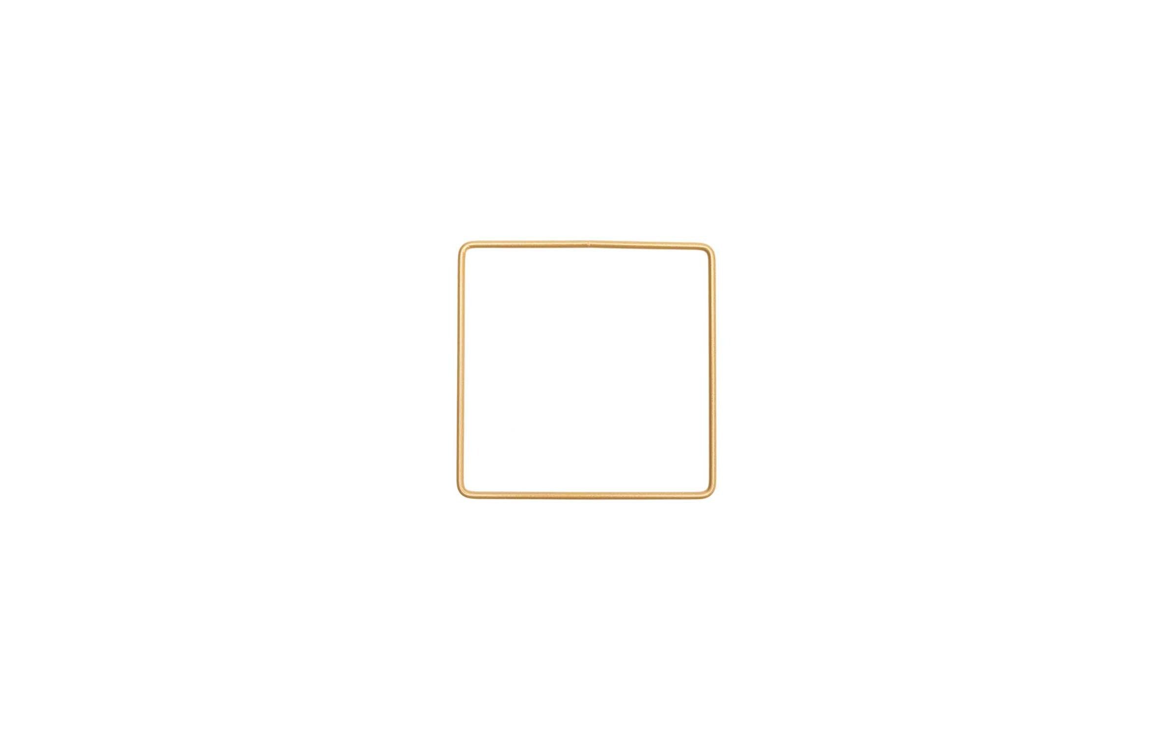 Rico Metallring Quadrat, gold 10 cm