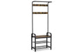 Vasagle Garderobe aus Holz und Metall 72 x 33,7 x 183 cm, Traglast 80 kg