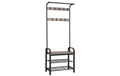 Vasagle Garderobe aus Holz und Metall 72 x 33,7 x 183 cm, Traglast 80 kg