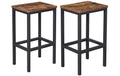 Vasagle Barhocker, 2er Set, Eckig 40 x 30 x 65 cm, Traglast 120 kg