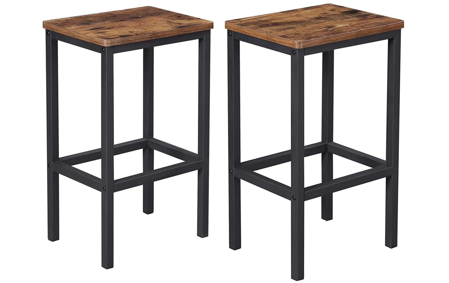 Vasagle Barhocker, 2er Set, Eckig 40 x 30 x 65 cm, Traglast 120 kg