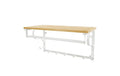 Vasagle Wandregal aus Holz und Metall,Weiss 60 x 30 x 31,7 cm, Traglast: Haken&Schiene