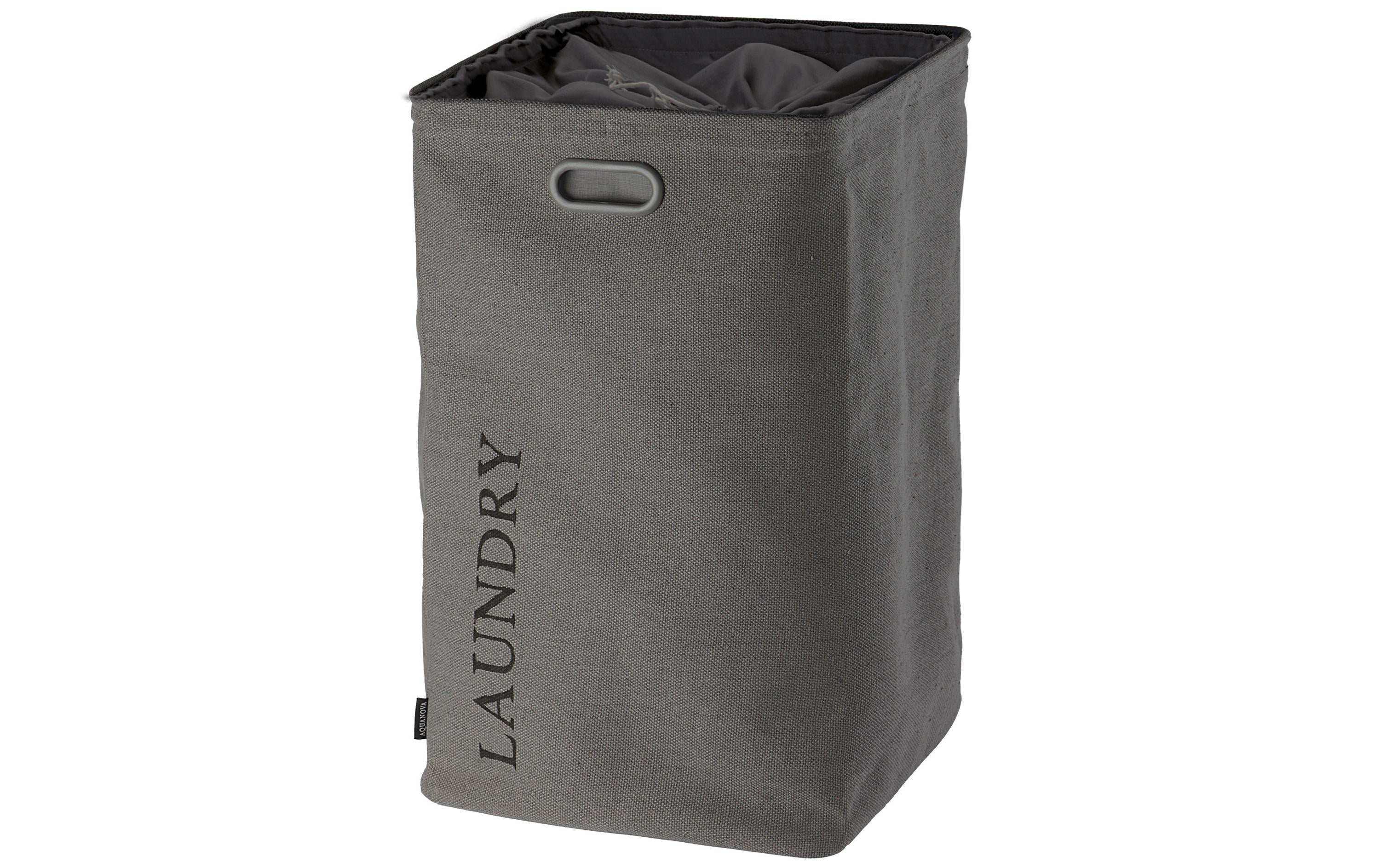 Aquanova Wäschekorb Evora, Grau 40x40x70 cm, 112 L, Innenfutter waschbar