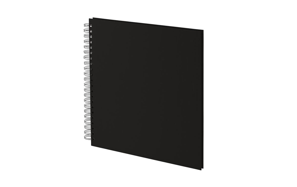 Rössler Fotoalbum Spiralbindung Schwarz 29 x 29 cm, 60 schwarze Seiten