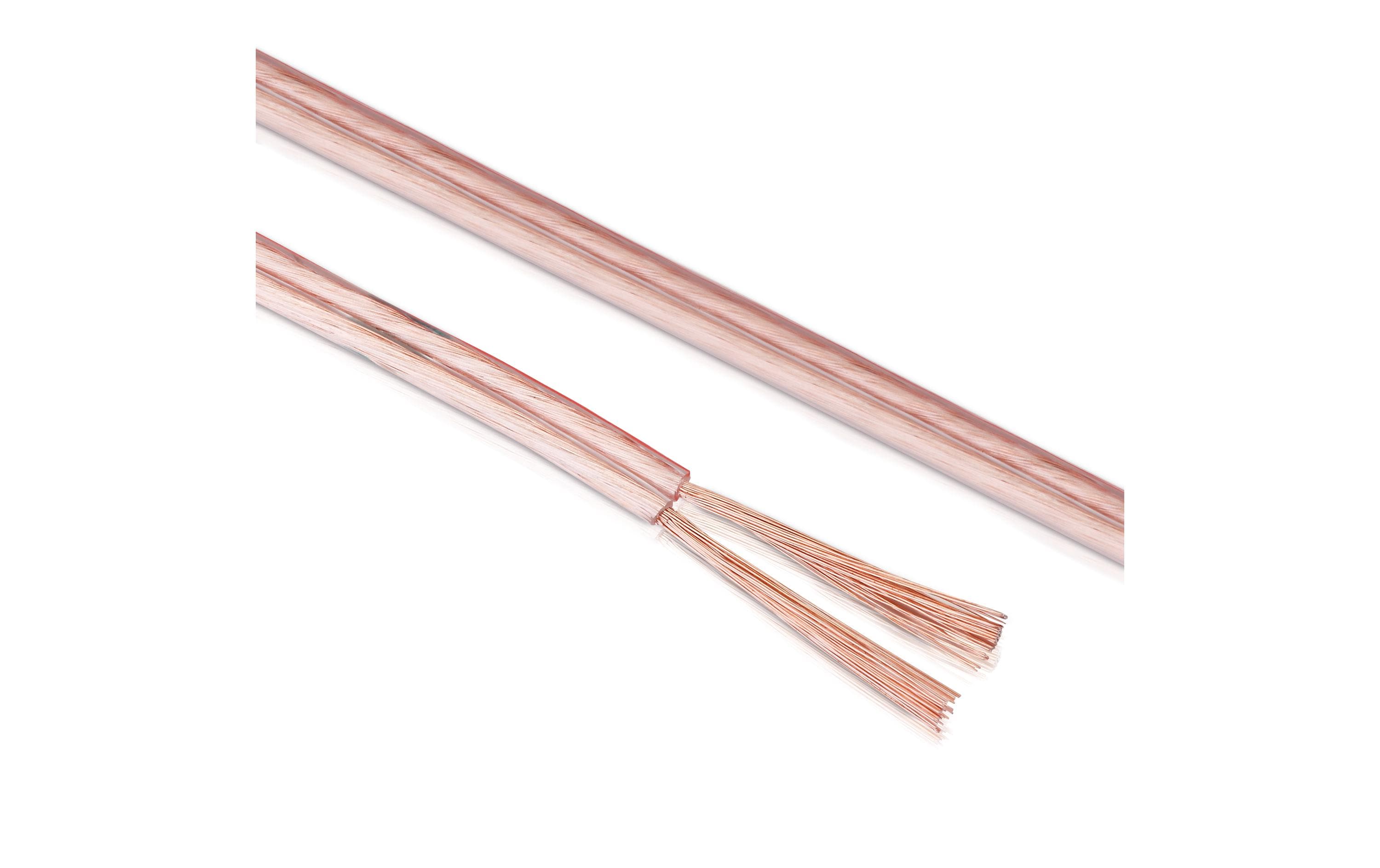 Sonero Lautsprecherkabel 2,50mm² CCA Transparent 50m