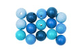 Rico Holzkugel Mix, aqua 12 mm, 15 Stk.