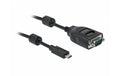 Delock Adapter USB-C auf Seriell DB9 RS-232 mit 9 LED, Tester