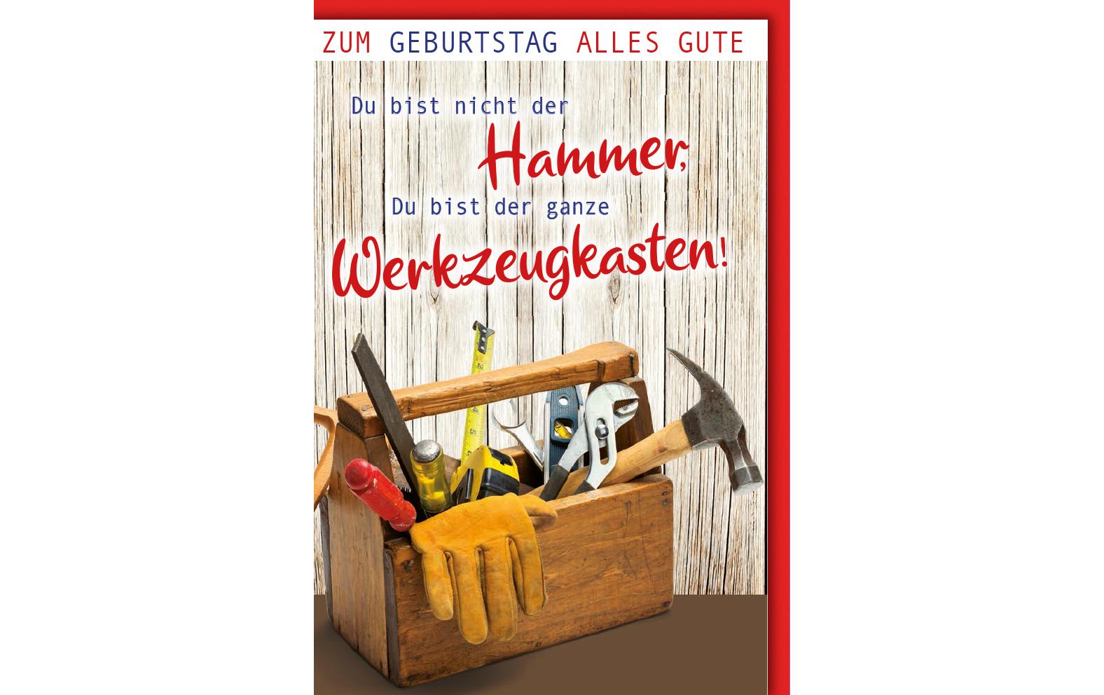 B+C Geburtstagskarte Handwerker 11.5 x17 cm, inkl. Couvert