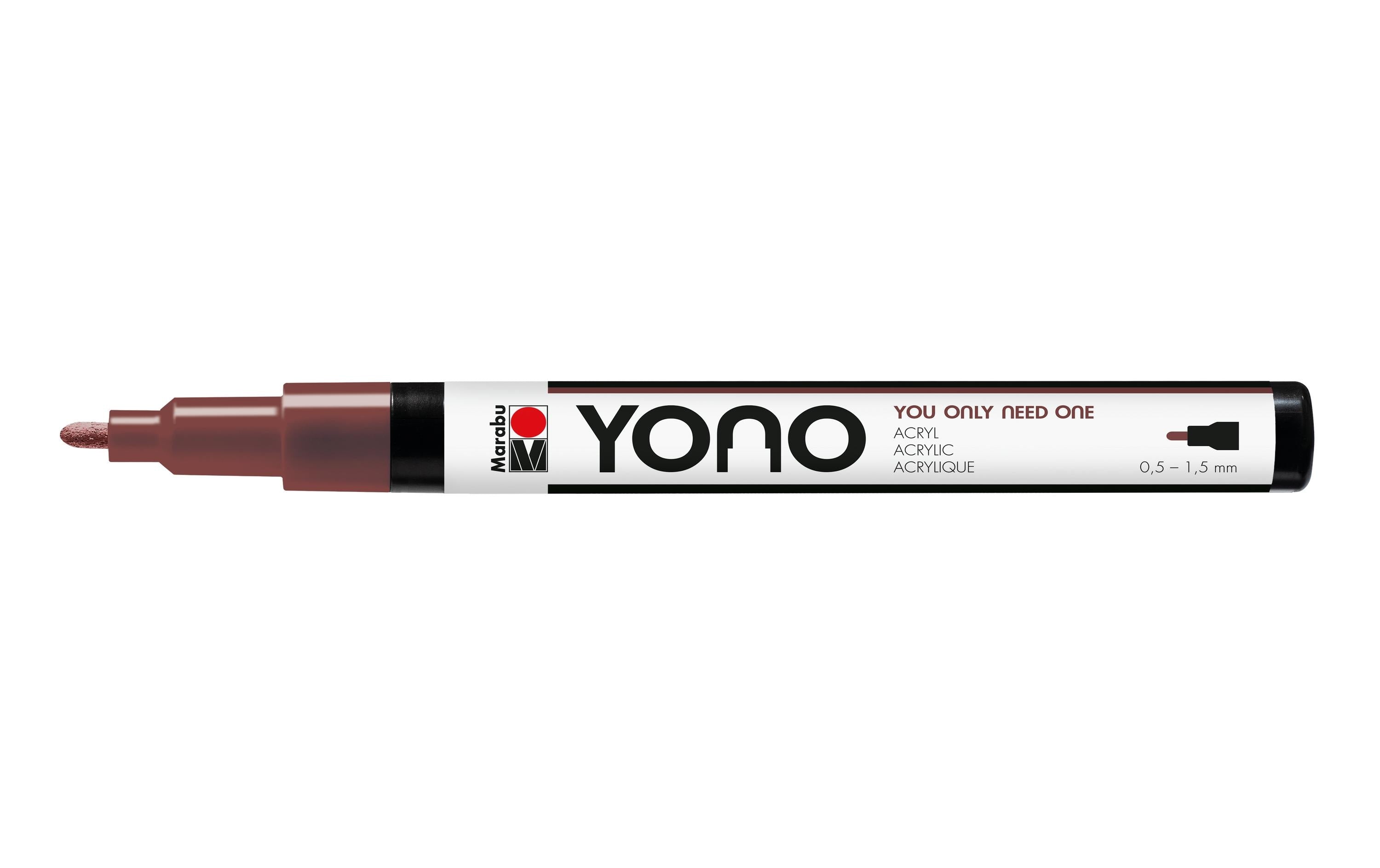 Marabu Acrylmarker YONO 0.5 - 1.5 mm Braun, Ein Marker für Alles