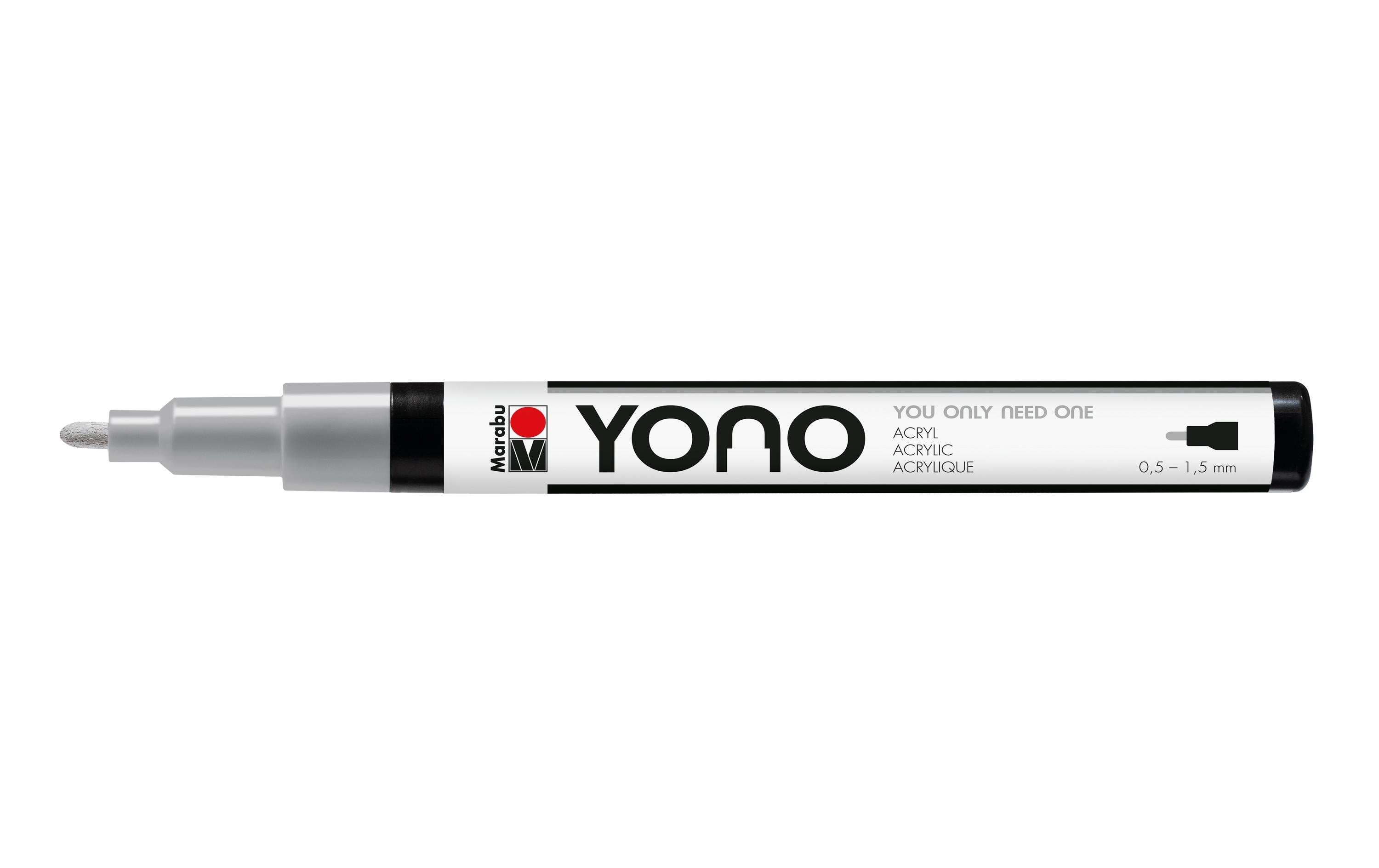 Marabu Acrylmarker YONO 0.5 - 1.5 mm Grau, Ein Marker für Alles