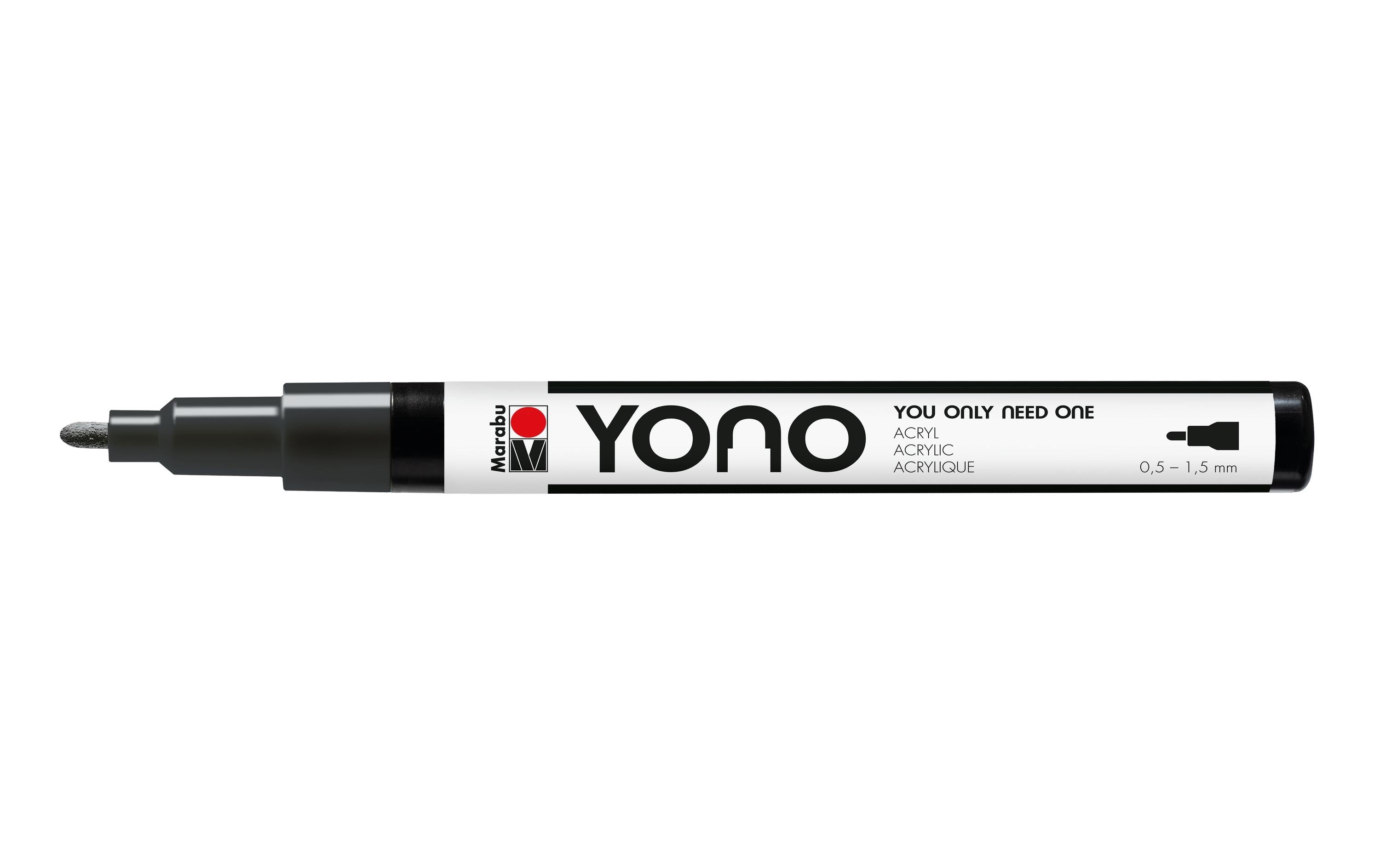 Marabu Acrylmarker YONO 0.5 - 1.5 mm Schwarz, Ein Marker für Alles