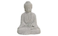G. Wurm Buddha sitzend in Grau Polyresin, Höhe: 13 cm