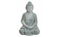 G. Wurm Buddha sitzend in Grau Polyresin, Höhe: 62 cm