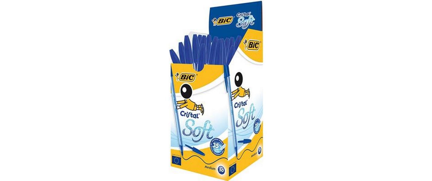 Bic Cristal Original Kugelschreiber Soft blau, Pack à 50 Stück