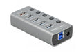 Delock externer USB 3.0 Hub 4-Ports mit Schalter, Schnellladung