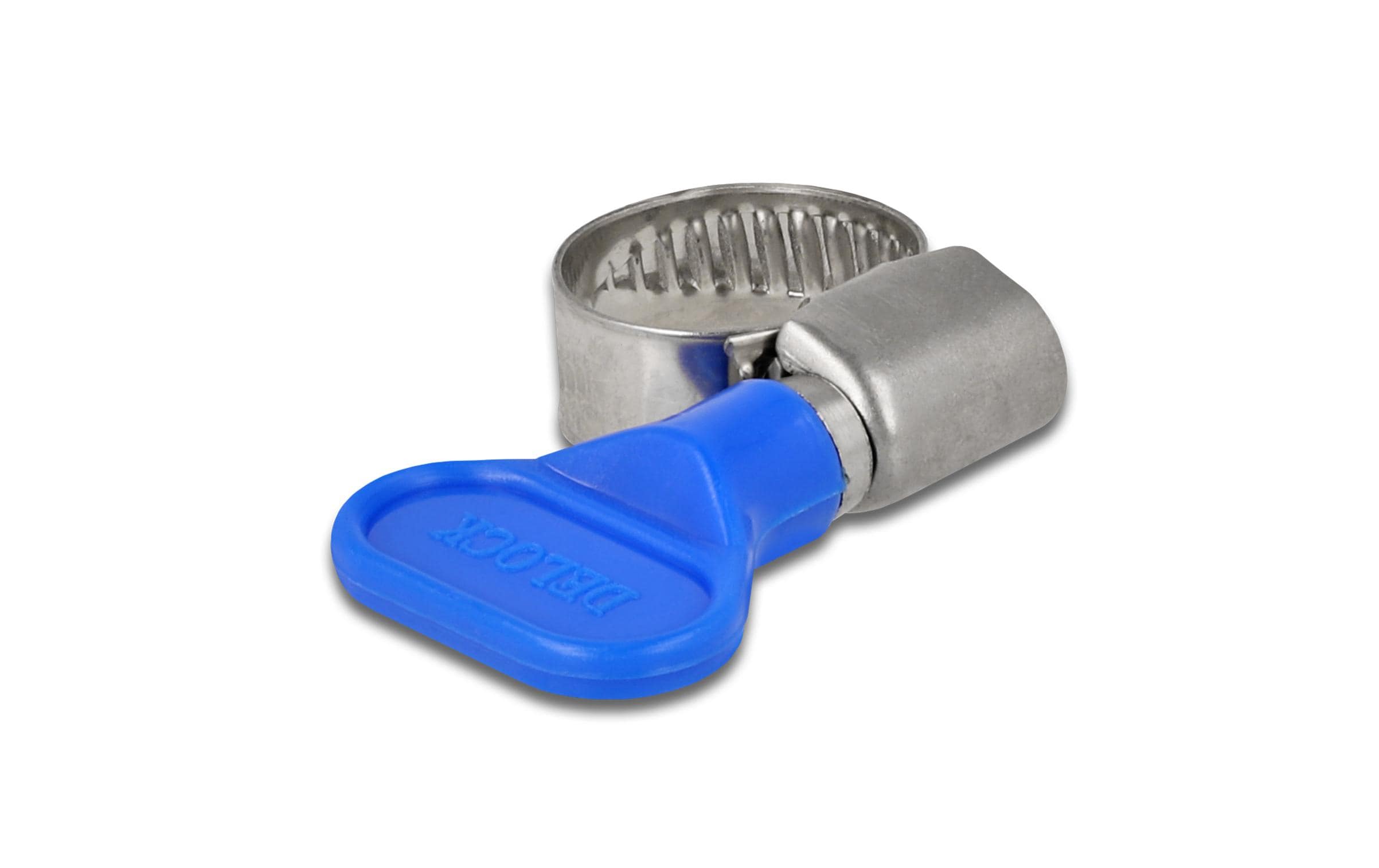 Delock Schlauchschellen, Blau, 10 Stück 10-16 mm, Edelstahl, Kunststoff