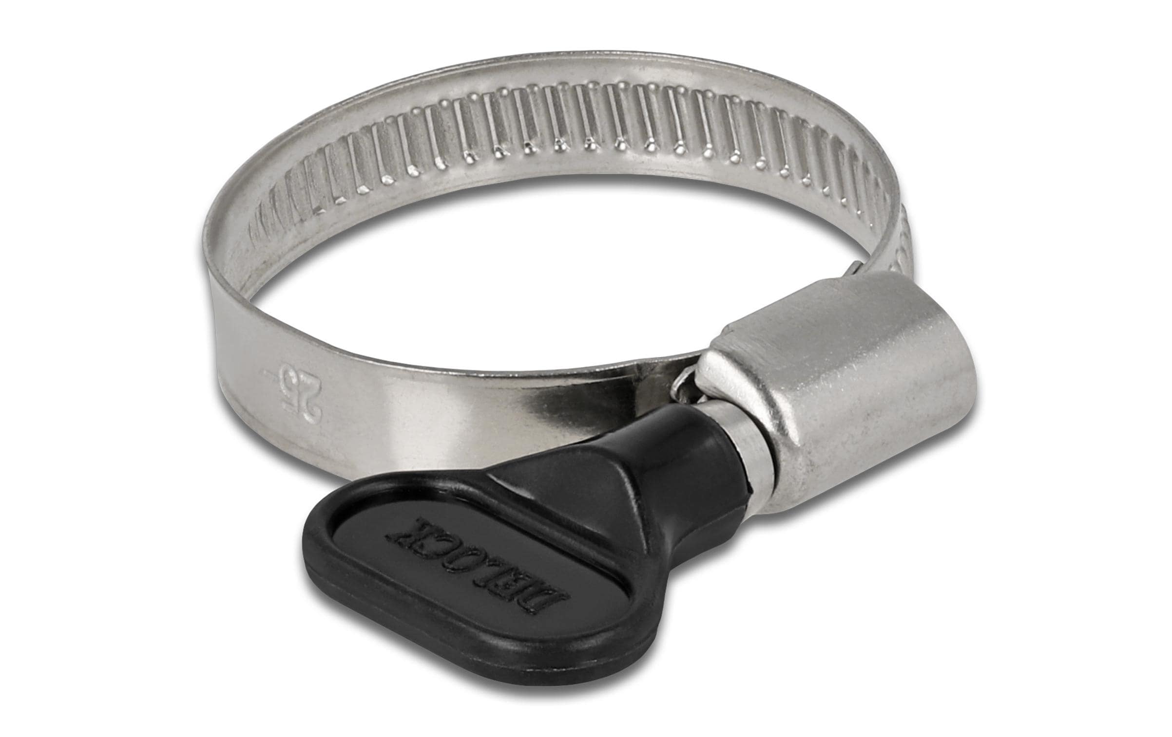 Delock Schlauchschellen, Schwarz, 10 Stück 25-40 mm, Edelstahl, Kunststoff