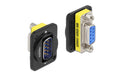 Delock Terminalblock  DB9Stecker/DB9Buchse schwarz, D-Typ Modul, 1x extern, 1x intern