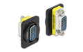 Delock Terminalblock  DB9Stecker/DB9Stecker schwarz, D-Typ Modul, 1x extern, 1x intern