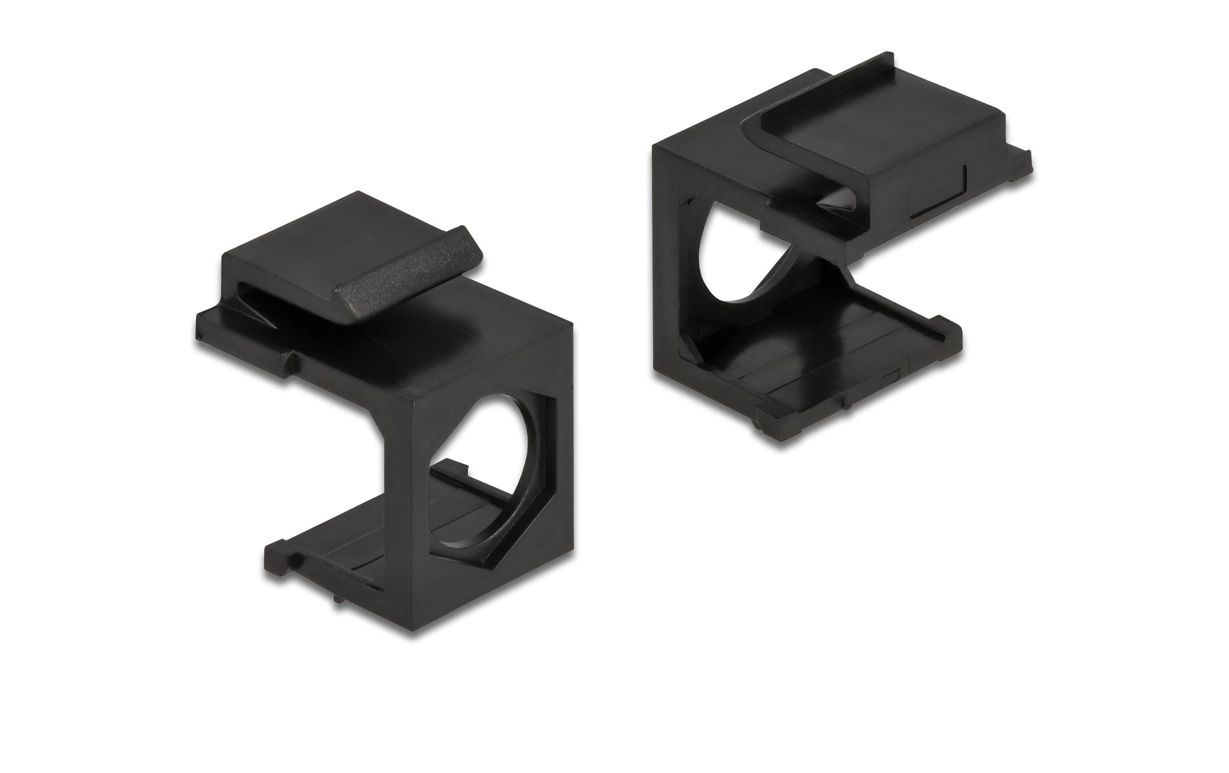Delock Keystone: Abdeckung 4er-Pack 9.7mm Durchführung, schwarz