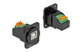 Delock Keystone Modul: USB2.0 Typ-B Buchse-Terminalblock, schwarz