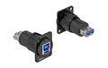 Delock Keystone Modul: USB3.0 Typ-A/Typ-B Buchse-Buchse, schwarz