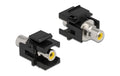 Delock Keystone Cinch-Buchse/Cinch-Buchse gelb, schwarz