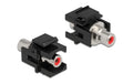 Delock Keystone Cinch-Buchse/Cinch-Buchse rot, schwarz