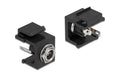 Delock Keystone DC 5.5 x 2.1 mm Buchse schwarz