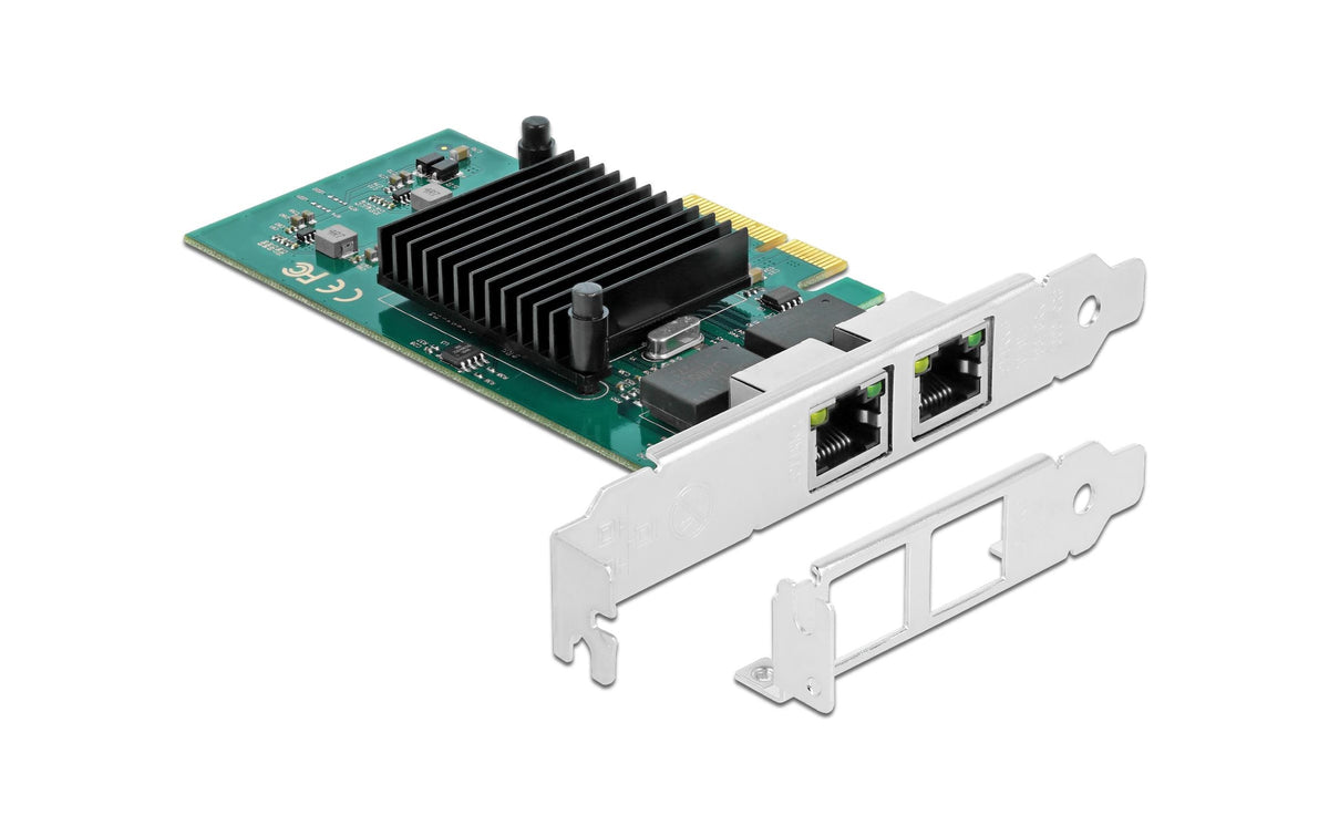 Delock PCI-Express-x4 Netzwerkkarte, 2x1GE Intel i82576 Chipset, inkl.LP Slotblech