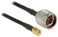 Delock RP-SMA Stecker zu N-Stecker, 2m CFD200 Low Loss Antennenkabel für 2.4/5Ghz