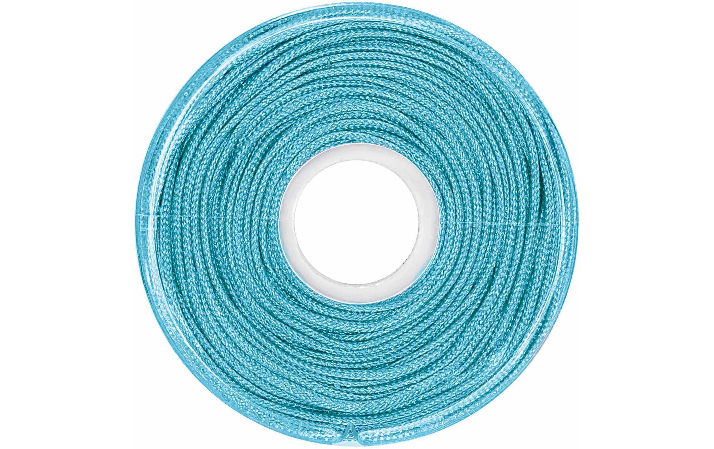 Rico Makrameeband Türkis 1 mm, Rolle 10 m