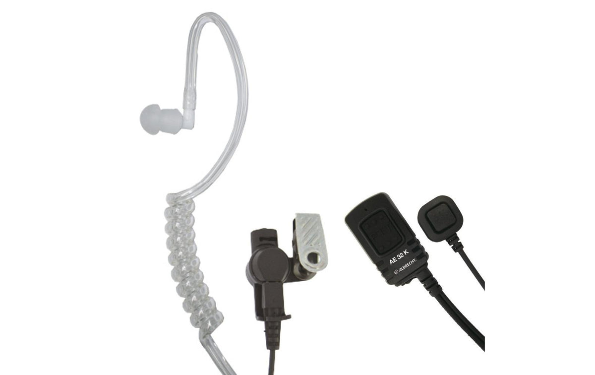 Security Headset AE 32 K Mit Schallschlauch, 2 PPT-Tasten