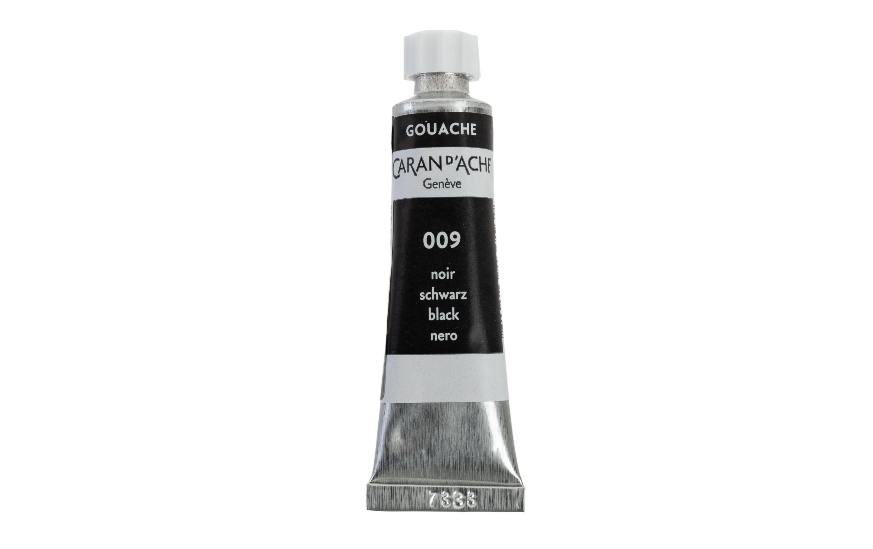 Caran d'Ache Wasserfarbe Gouache Schwarz, 1 Tube 10 ml