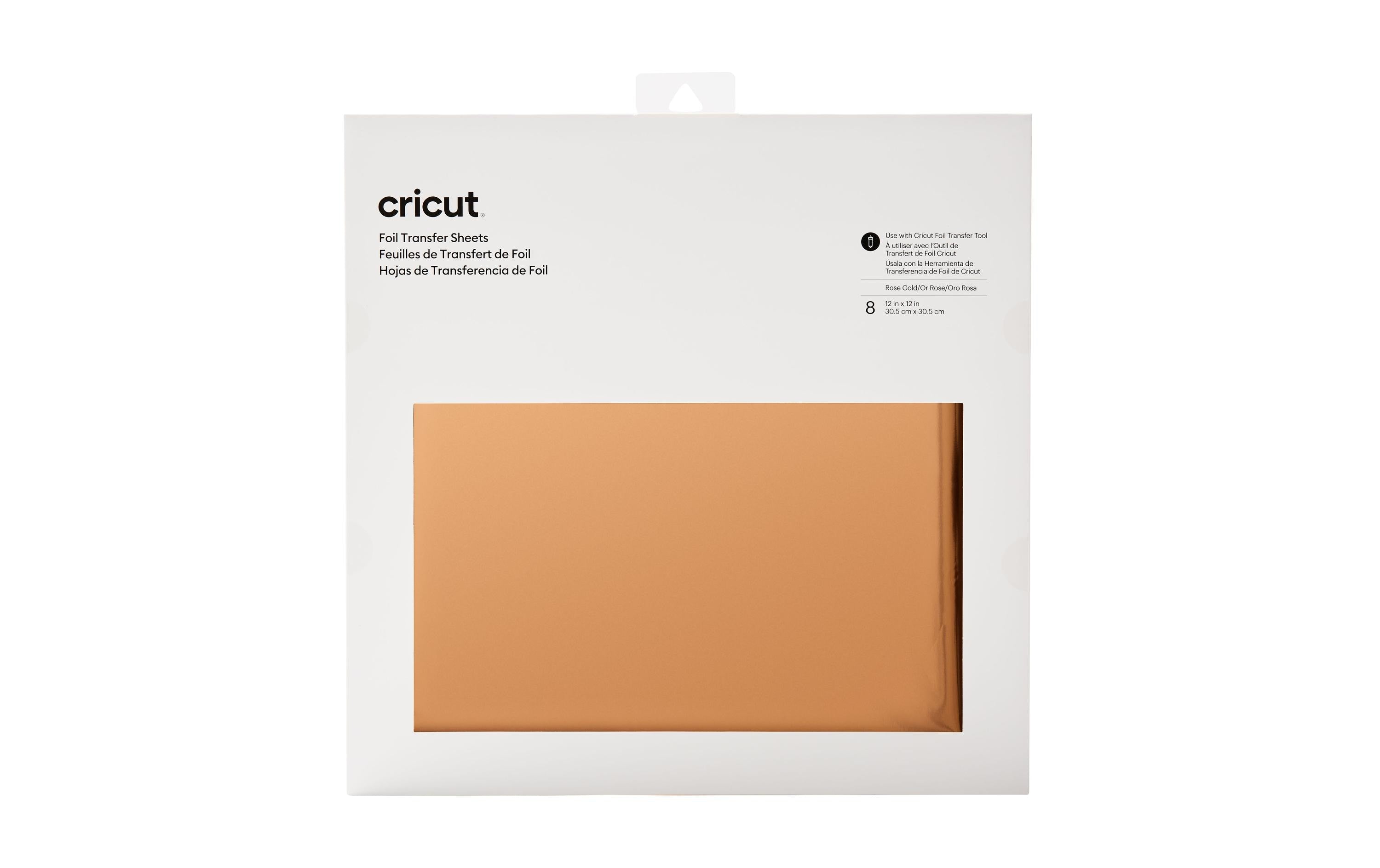 Cricut Transferfolien 30.5 x 30.5 cm Rosé 8 Blatt, Transfer nur durch Druck
