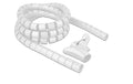 Delock Spiralschlauch mit Einziehwerkzeug 2.5m x 30mm, Weiss