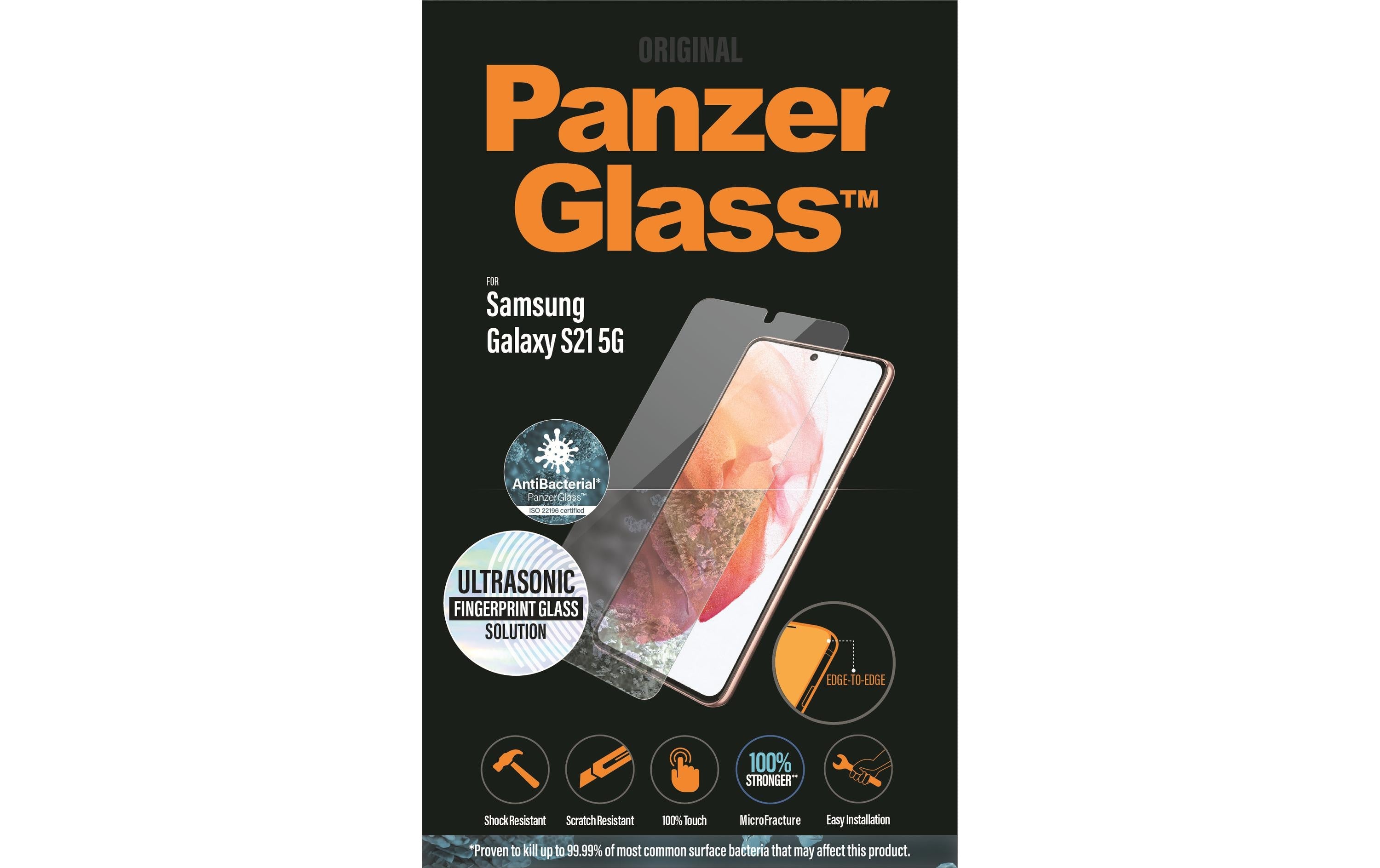 PanzerGlass Displayschutz CF Fingerprint Galaxy S21, Samsung Approved