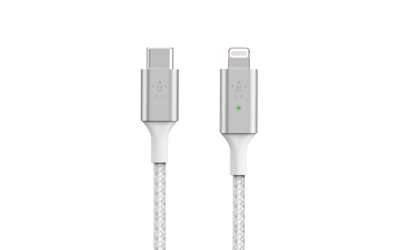 Belkin BoostCharge LED USB-C-Lightning 1.2 weiss