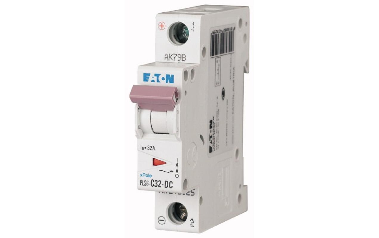 Eaton Leitungsschutzschalter, 250VDC, 32A 1-Pol, PLS6-C32-DC