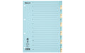 Biella Register Karton A4 1-12, 4Loch blau,gelb 1 Stück